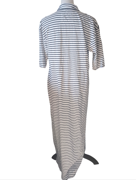 Frank & Eileen Emma Henley Maxi Dress Medium Striped NWOT - Picture 7 of 11
